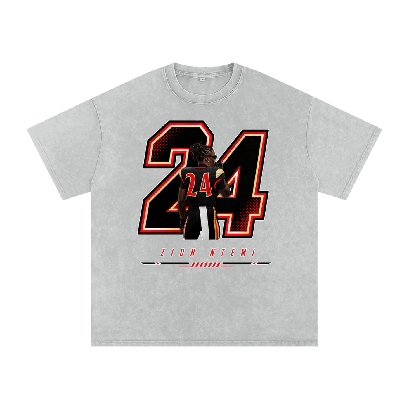 Zion Ntemi Snow Washed Oversized TEE - Image 3