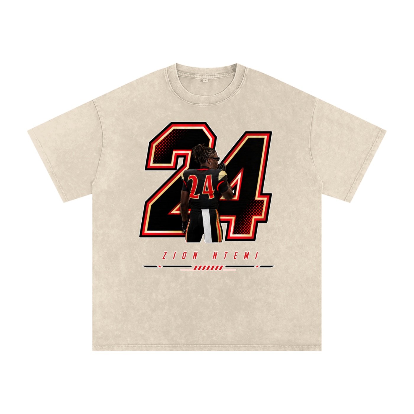 Zion Ntemi Snow Washed Oversized TEE - Image 2