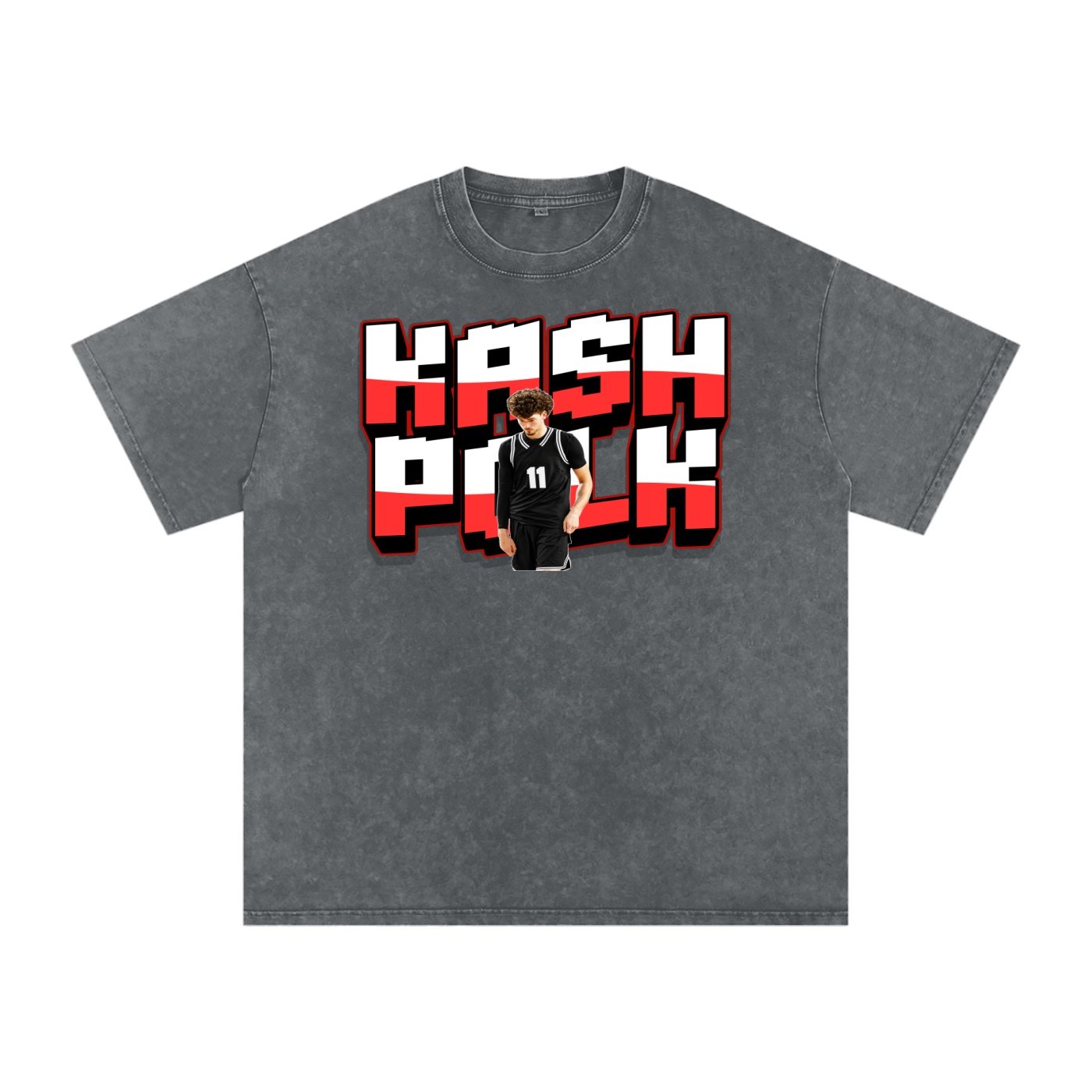 Kash Polk Snow Washed Oversized TEE - Image 4