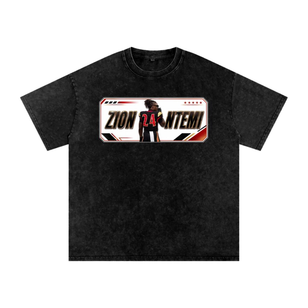 Zion Ntemi Snow Washed Oversized TEE