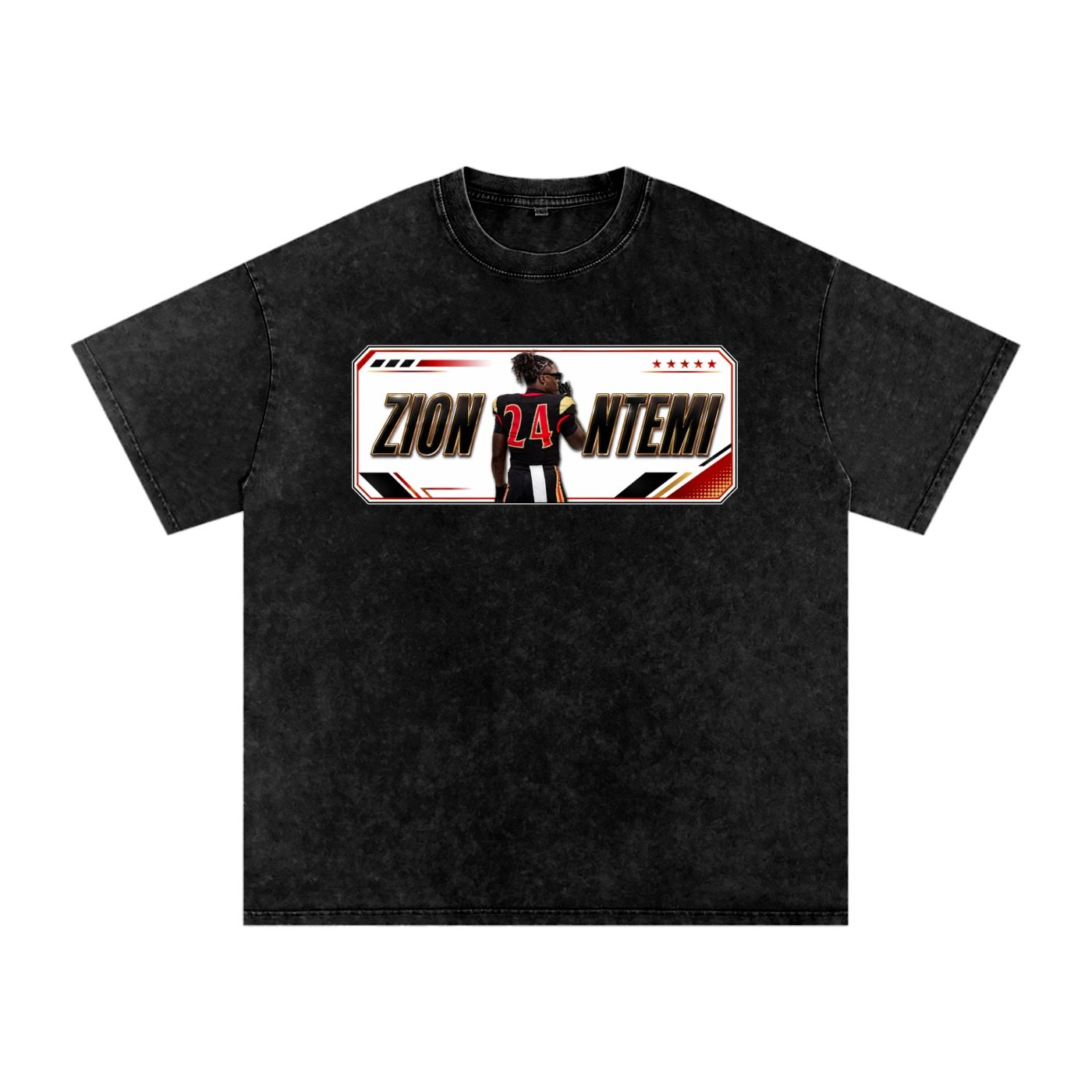 Zion Ntemi Snow Washed Oversized TEE - Image 1