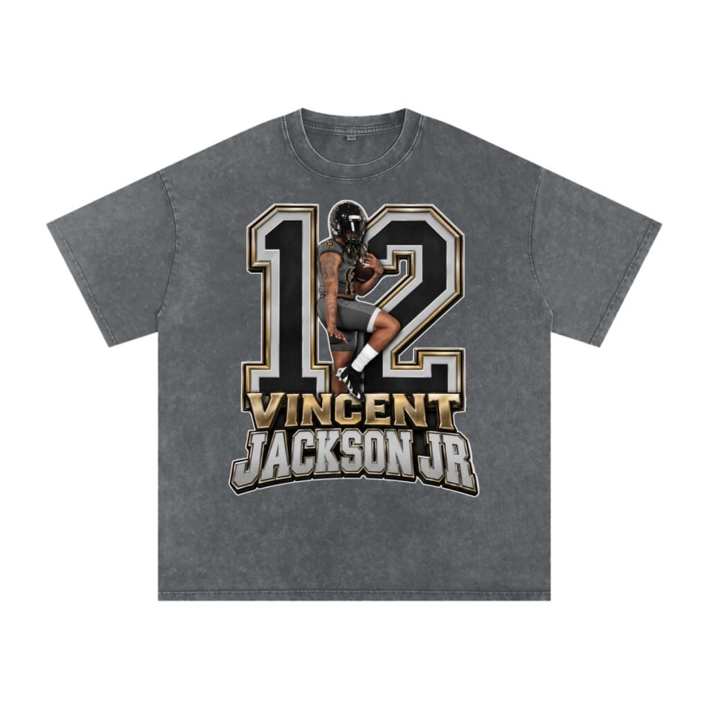 Vincent Jackson Jr Snow Washed Oversized TEE
