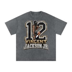 Vincent Jackson Jr Snow Washed Oversized TEE - Image 4