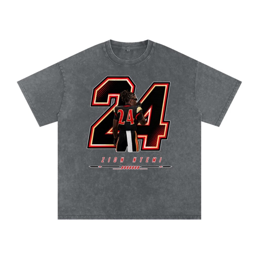 Zion Ntemi Snow Washed Oversized TEE