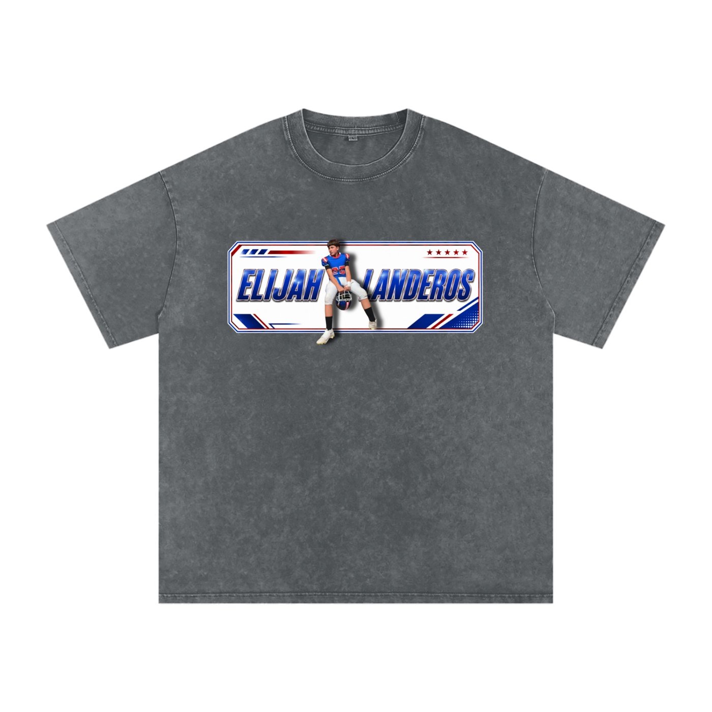 Elijah Landeros Snow Washed Oversized TEE - Image 4