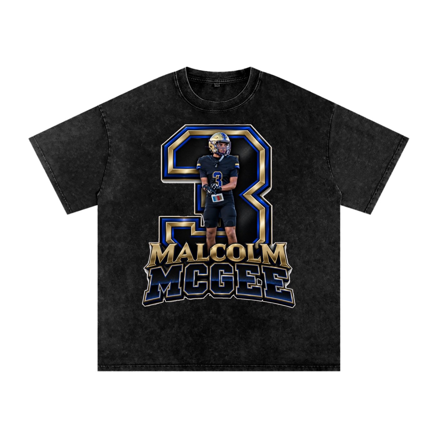 Malcolm McGee Snow Washed Oversized TEE - Image 1