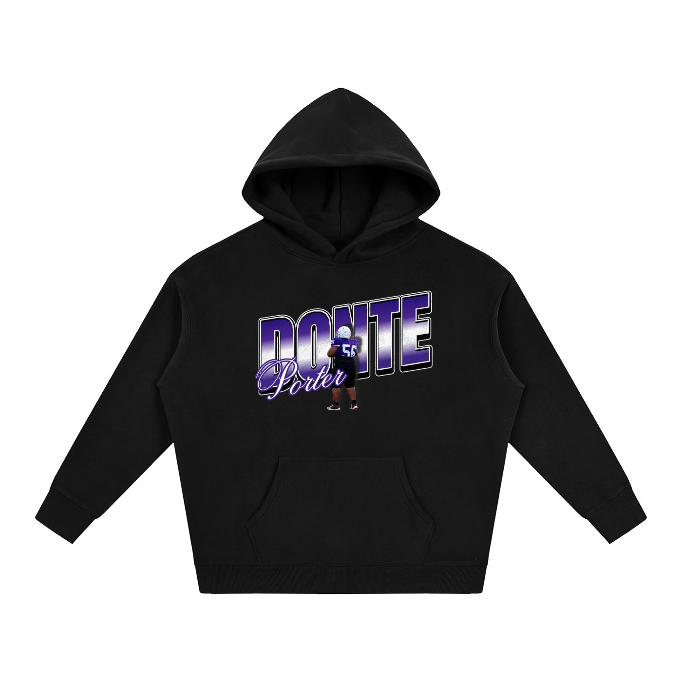 Donte Porter ll Oversize Fleeced Hoodie - Image 1