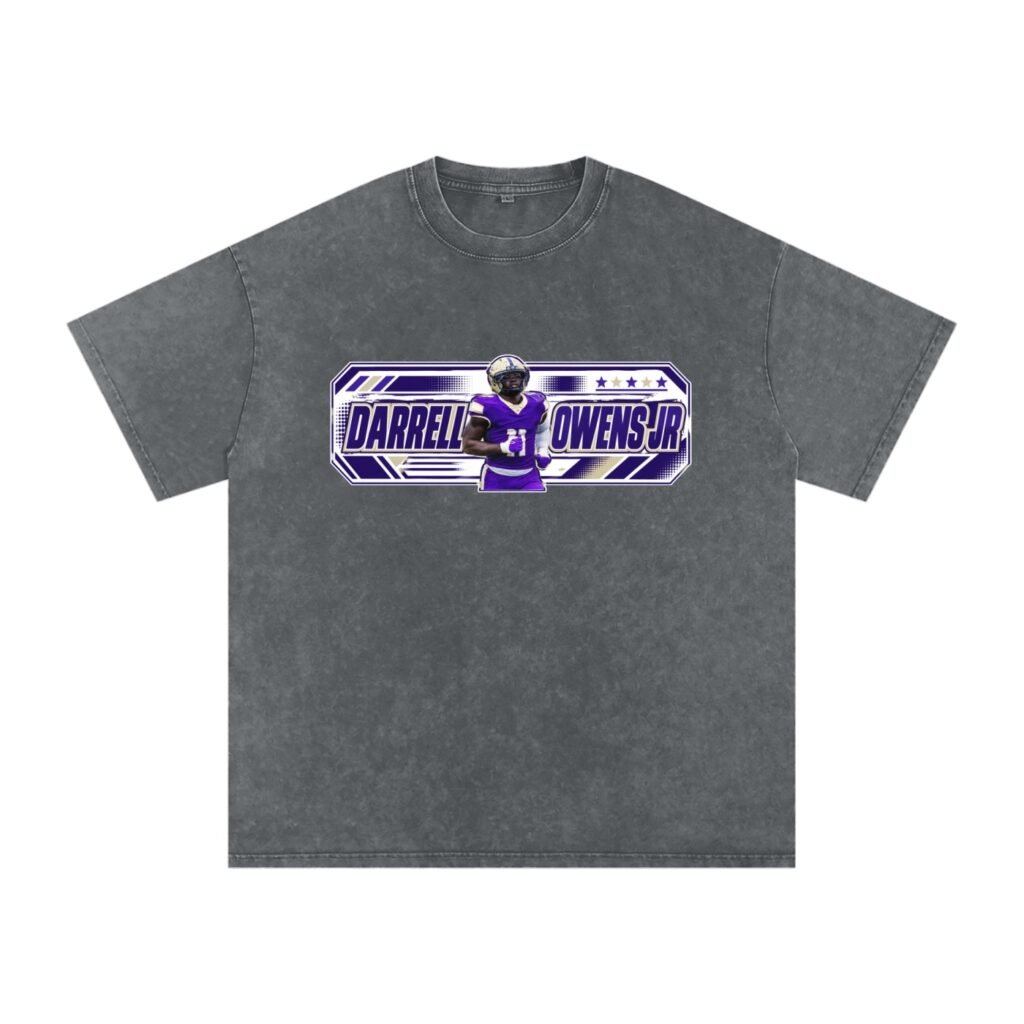 Darrell owens jr Snow Washed Oversized TEE