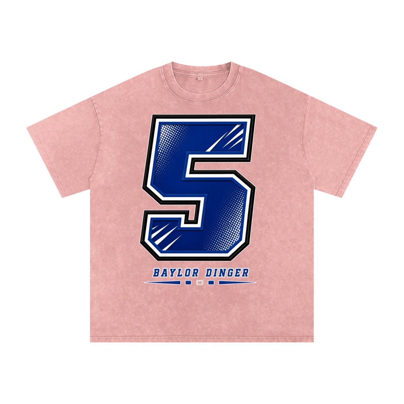 Baylor dinger Snow Washed Oversized TEE - Image 5