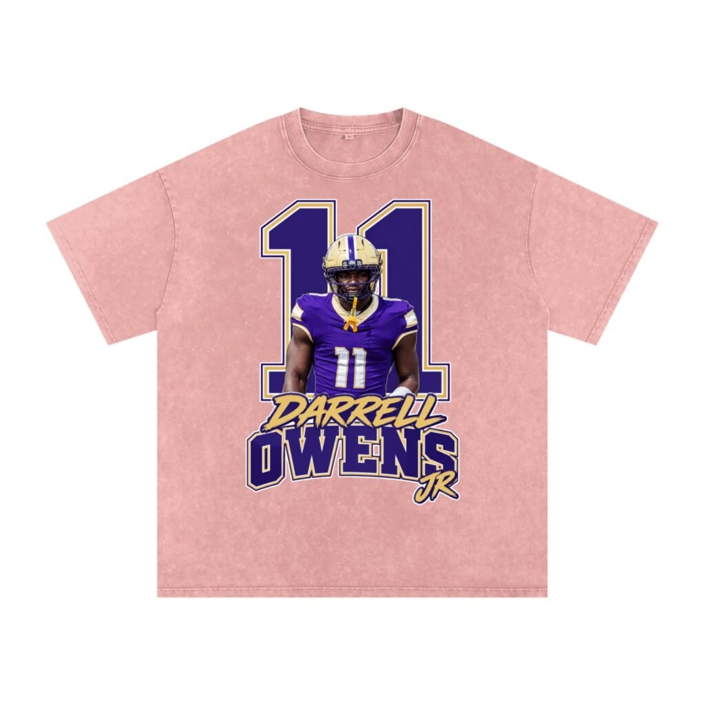 Darrell owens jr Snow Washed Oversized TEE