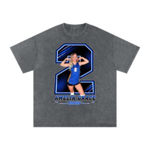 Amelia Grace Snow Washed Oversized TEE - Image 4