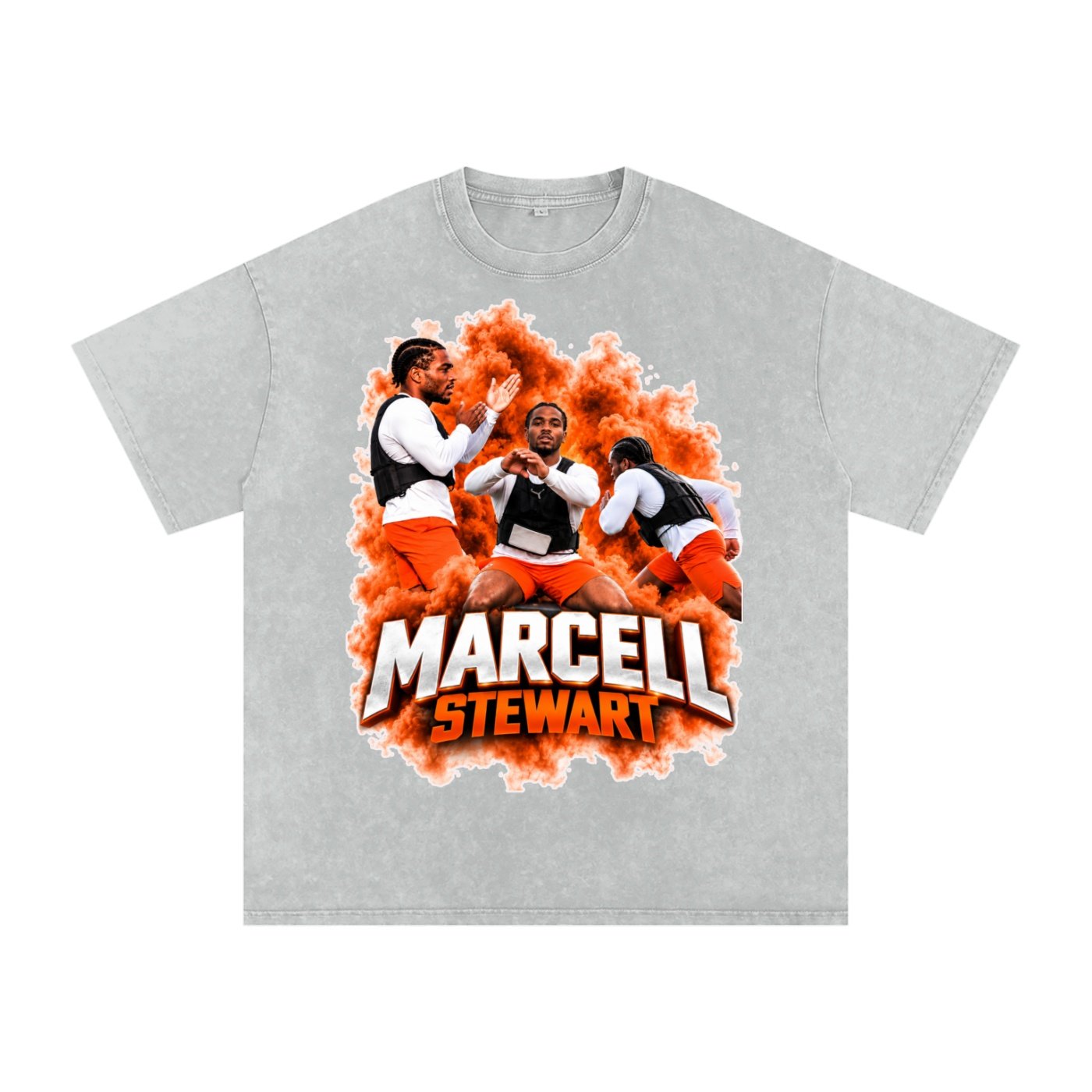 Marcell Stewart Snow Washed Oversized TEE - Image 3