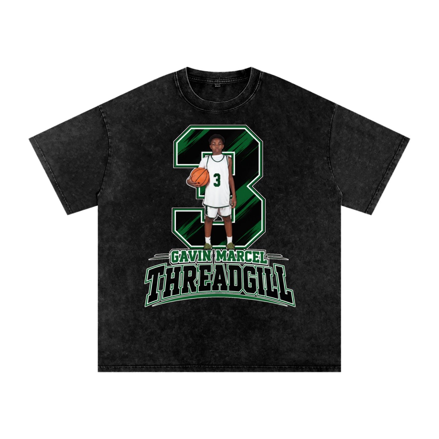 Gavin Marcel Threadgill  Snow Washed Oversized TEE - Image 1