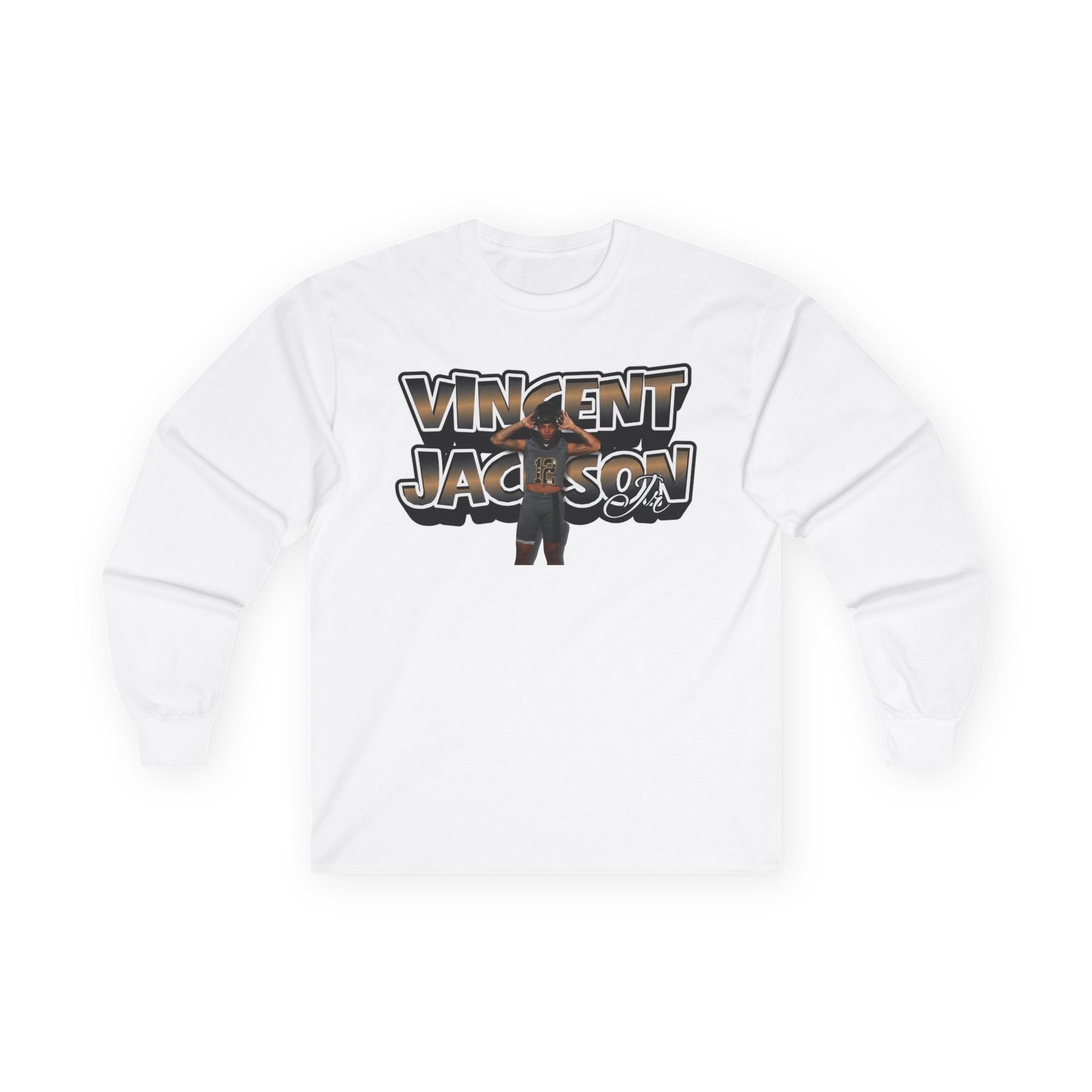 Vincent Jackson Jr Unisex Cotton Long Sleeve Tee - Image 2