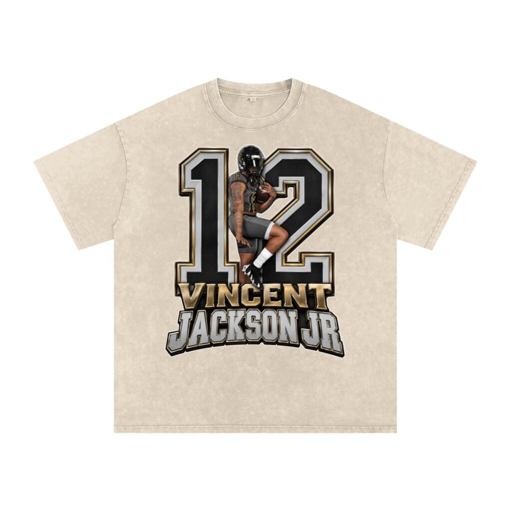 Vincent Jackson Jr Snow Washed Oversized TEE