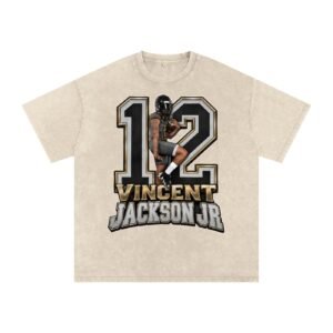 Vincent Jackson Jr Snow Washed Oversized TEE - Image 2