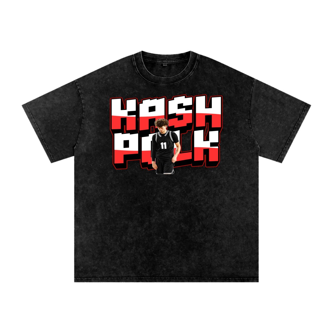 Kash Polk Snow Washed Oversized TEE - Image 1