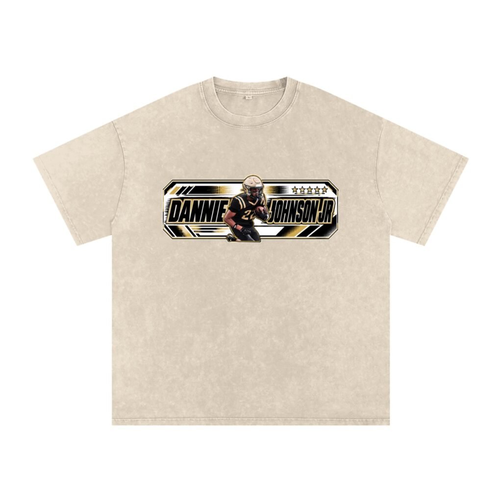 Dannie Johnson jr Snow Washed Oversized TEE