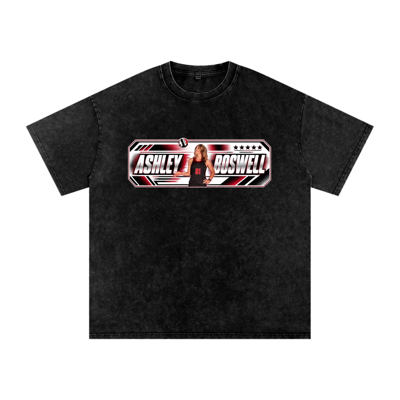 Ashley Boswell Snow Washed Oversized TEE - Image 1