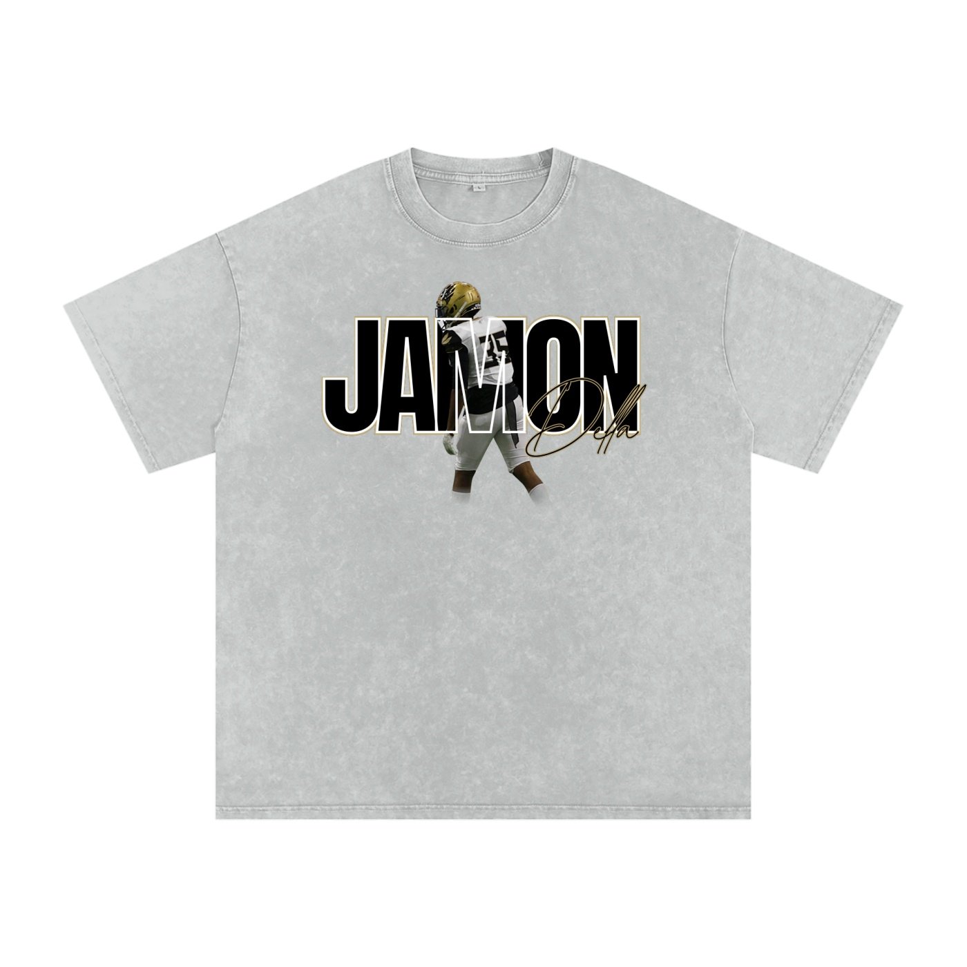 Jamon Della Snow Washed Oversized TEE - Image 3