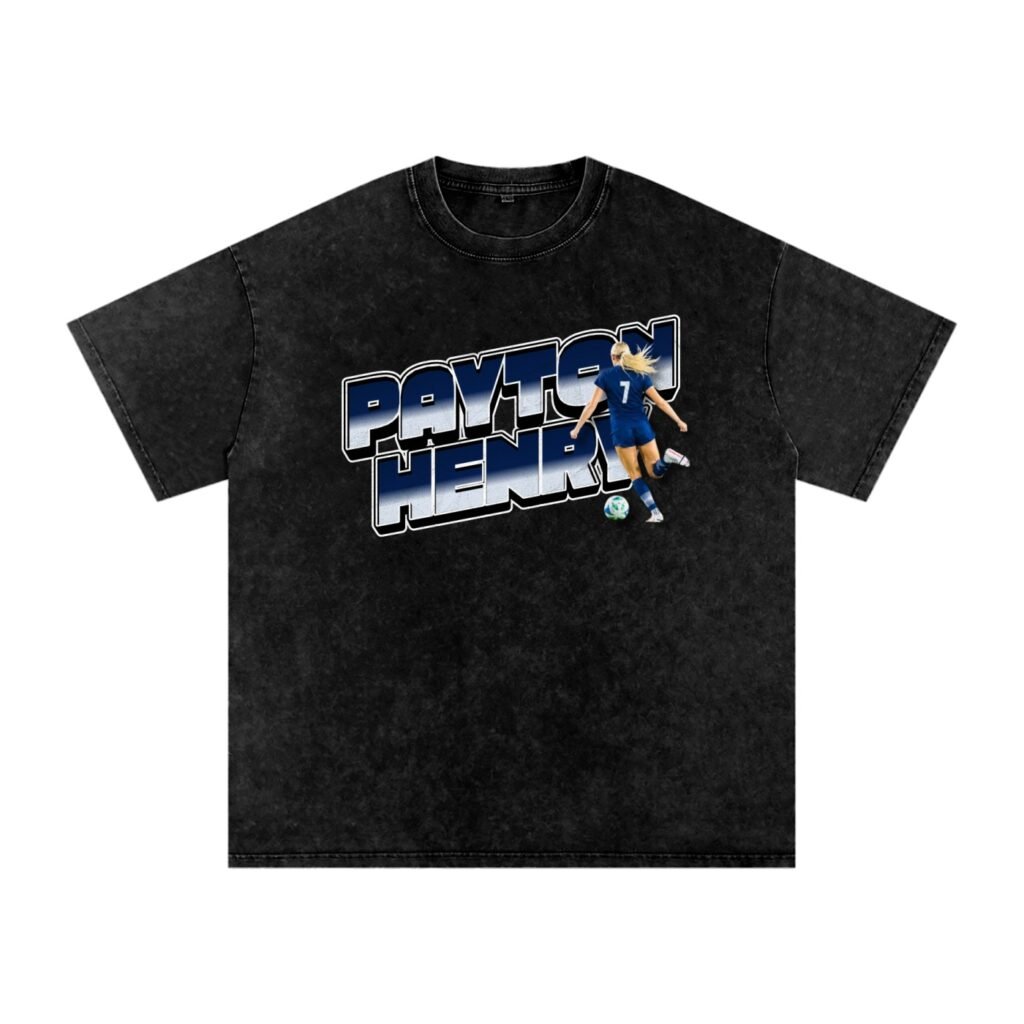 Payton Henry Snow Washed Oversized TEE
