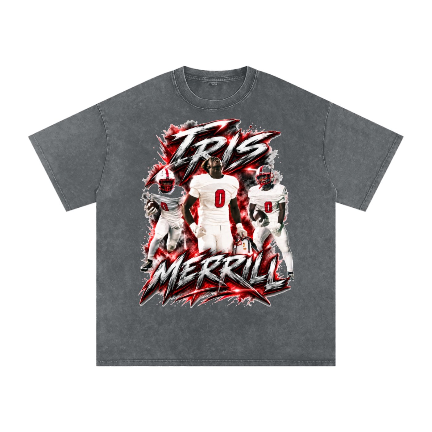 Iris Merrill Snow Washed Oversized TEE - Image 4