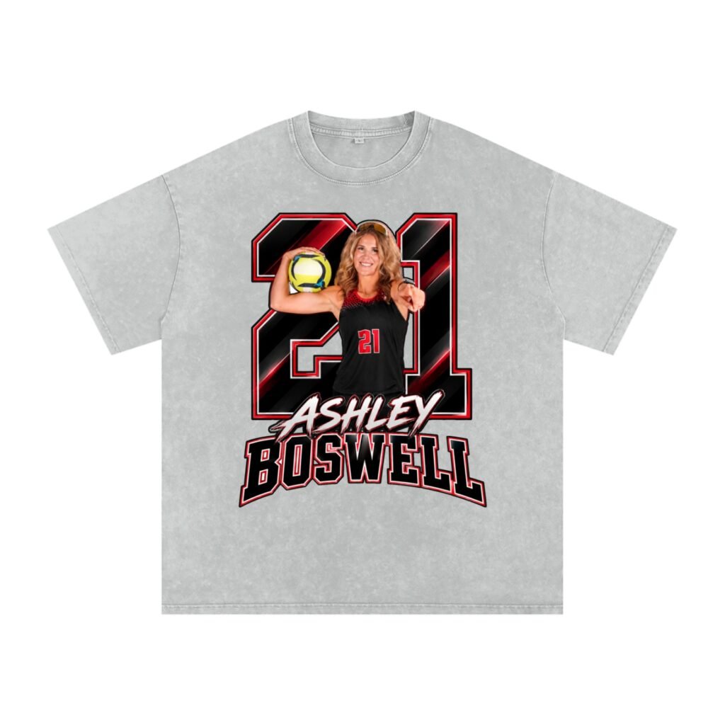 Ashley Boswell Snow Washed Oversized TEE