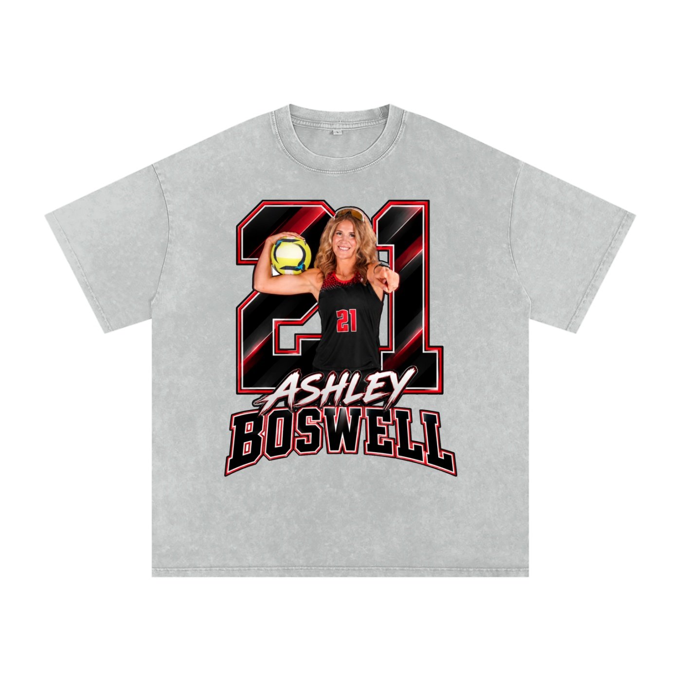 Ashley Boswell Snow Washed Oversized TEE - Image 3