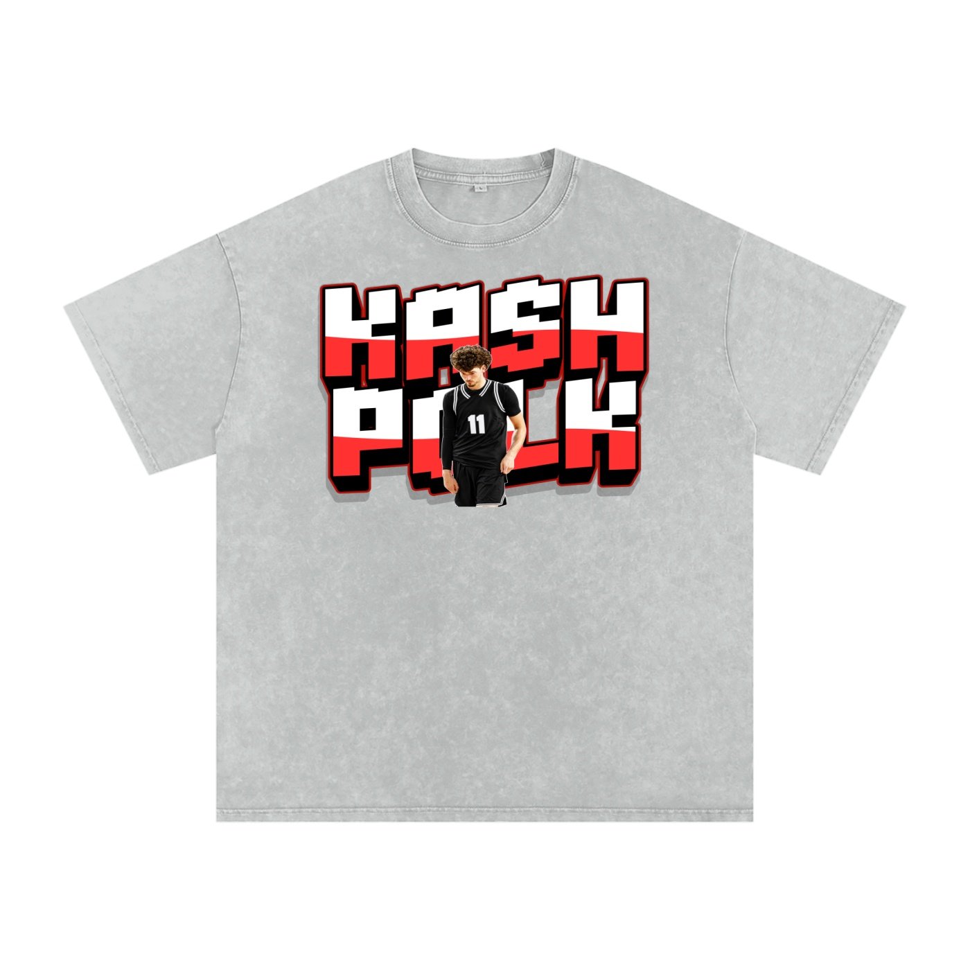 Kash Polk Snow Washed Oversized TEE - Image 3