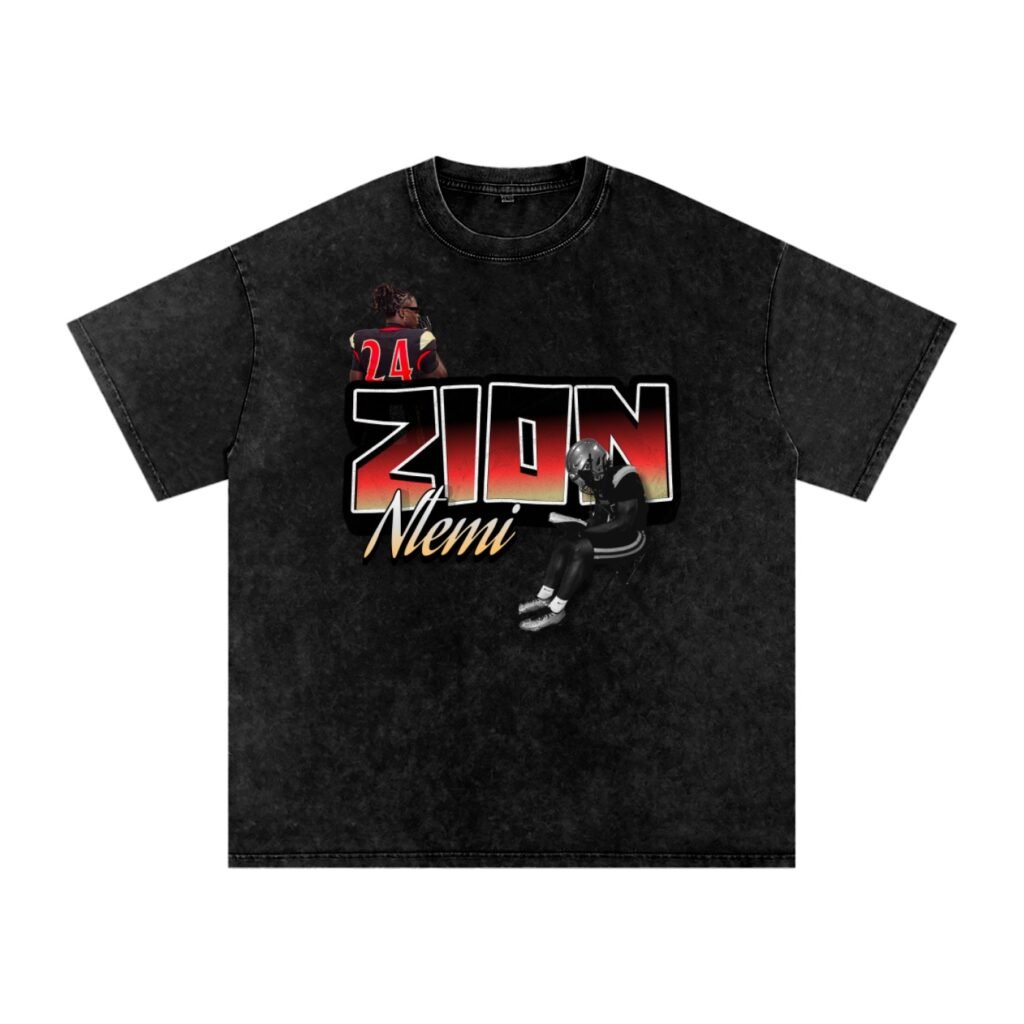 Zion Ntemi Snow Washed Oversized TEE