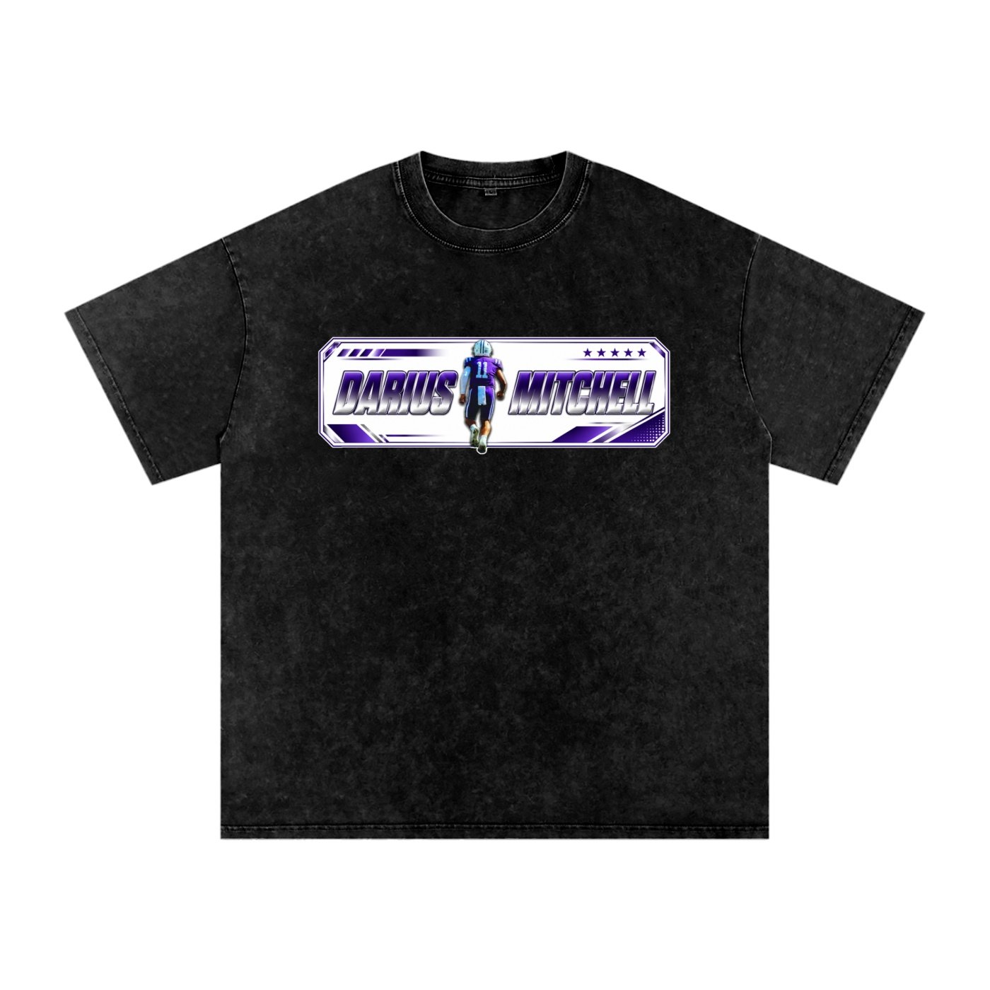 Darius Mitchell Snow Washed Oversized TEE - Image 1