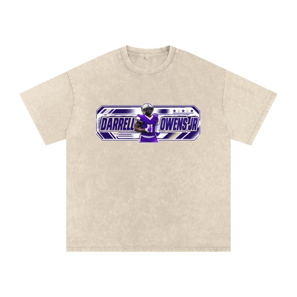 Darrell owens jr Snow Washed Oversized TEE