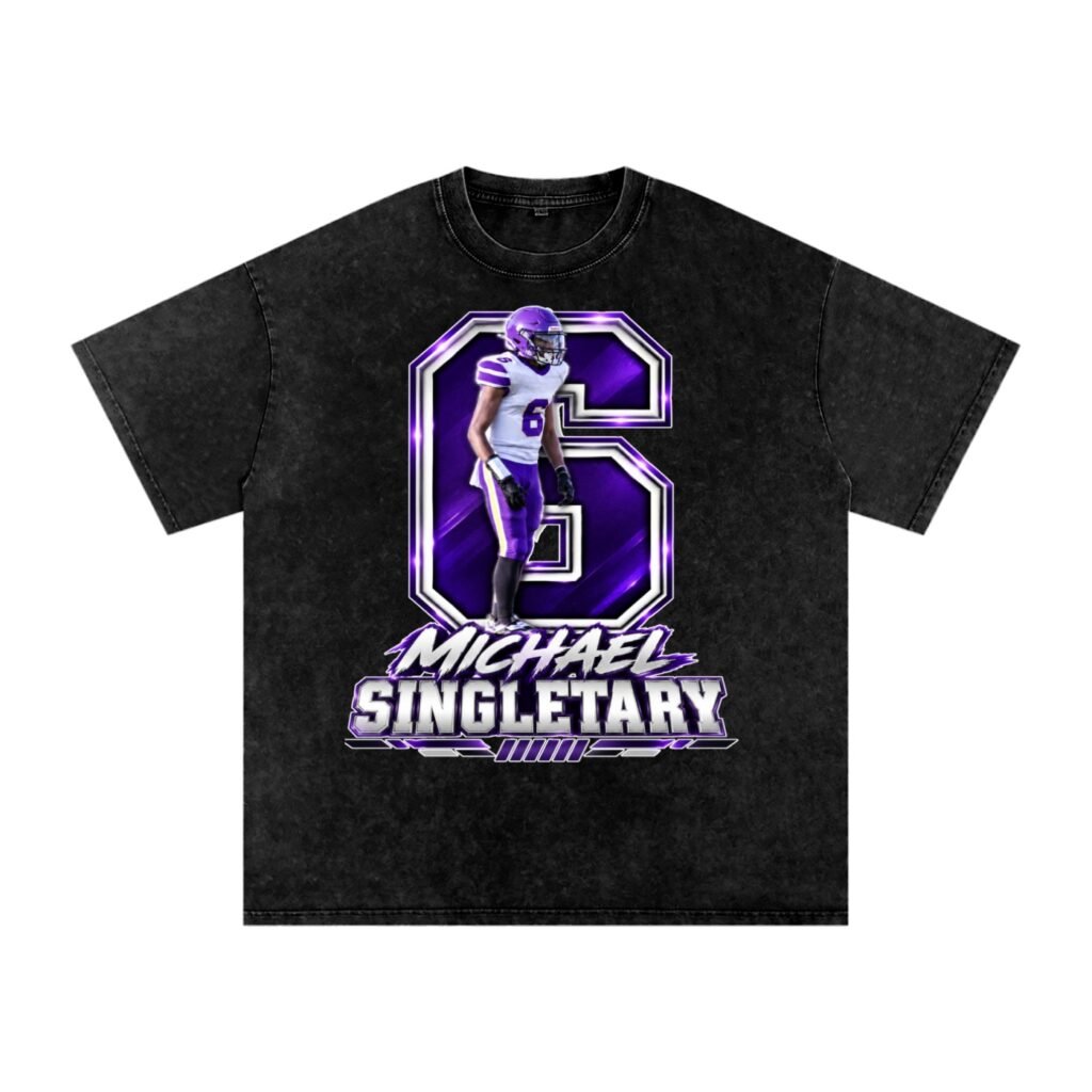 Michael Singletary Snow Washed Oversized TEE