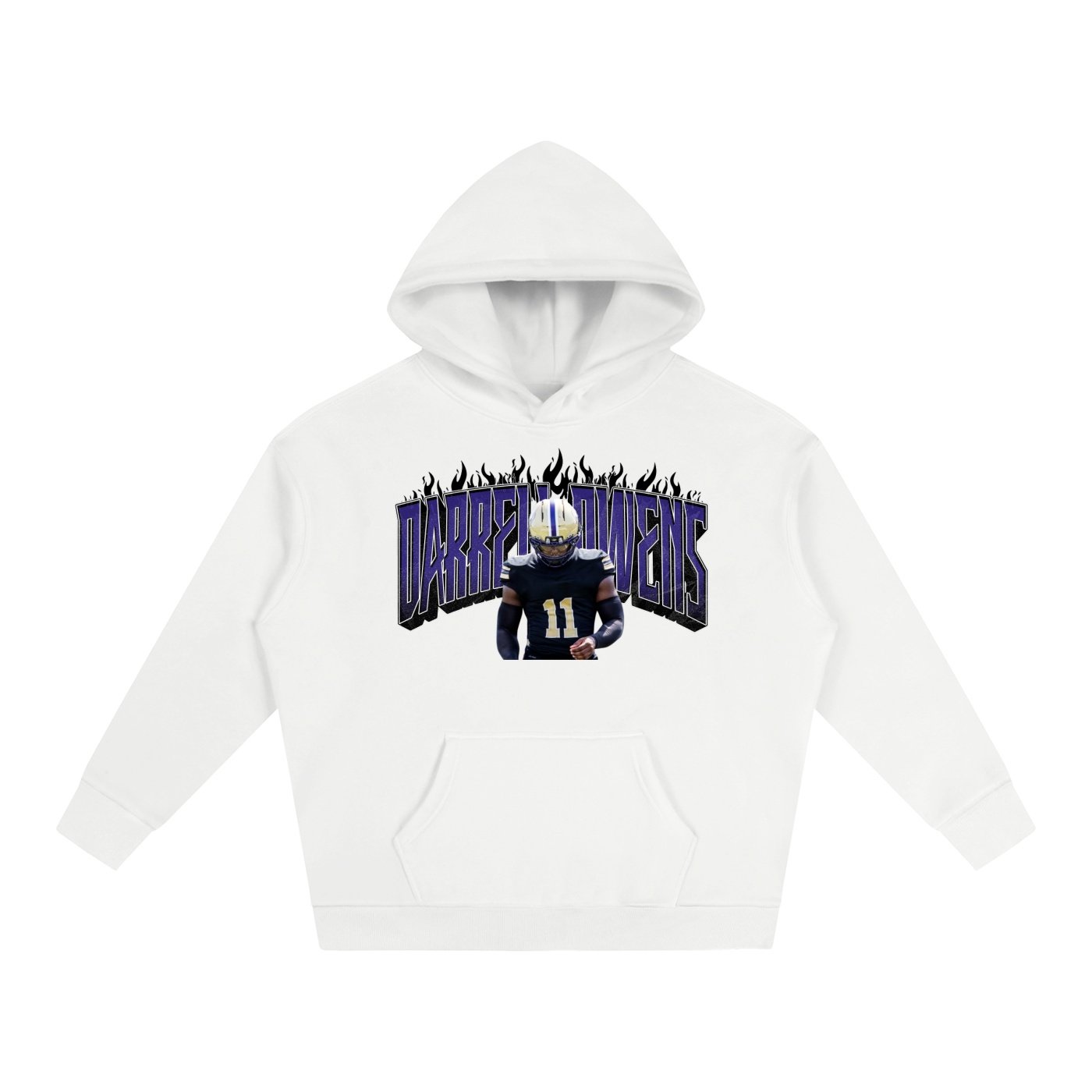 Darrell owens jr Oversize Fleeced Hoodie - Image 2