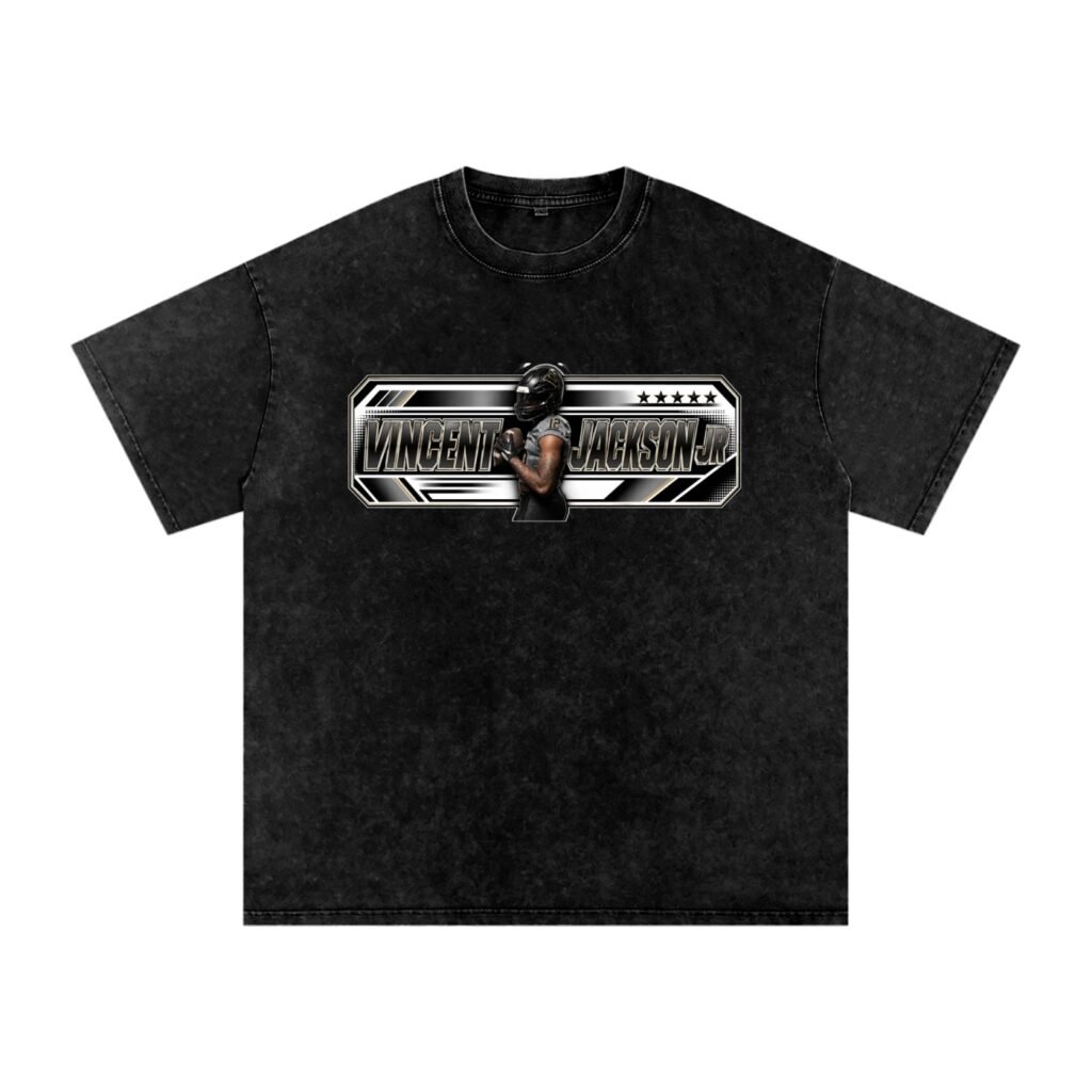 Vincent Jackson Jr Snow Washed Oversized TEE
