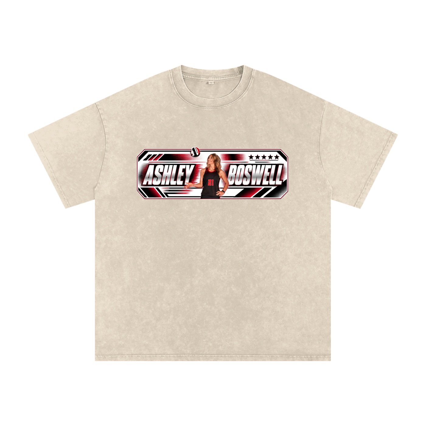 Ashley Boswell Snow Washed Oversized TEE - Image 2