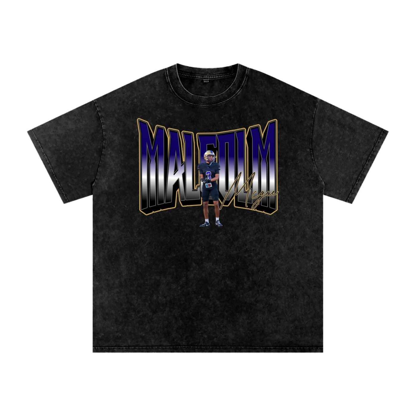 Malcolm McGee Snow Washed Oversized TEE - Image 1