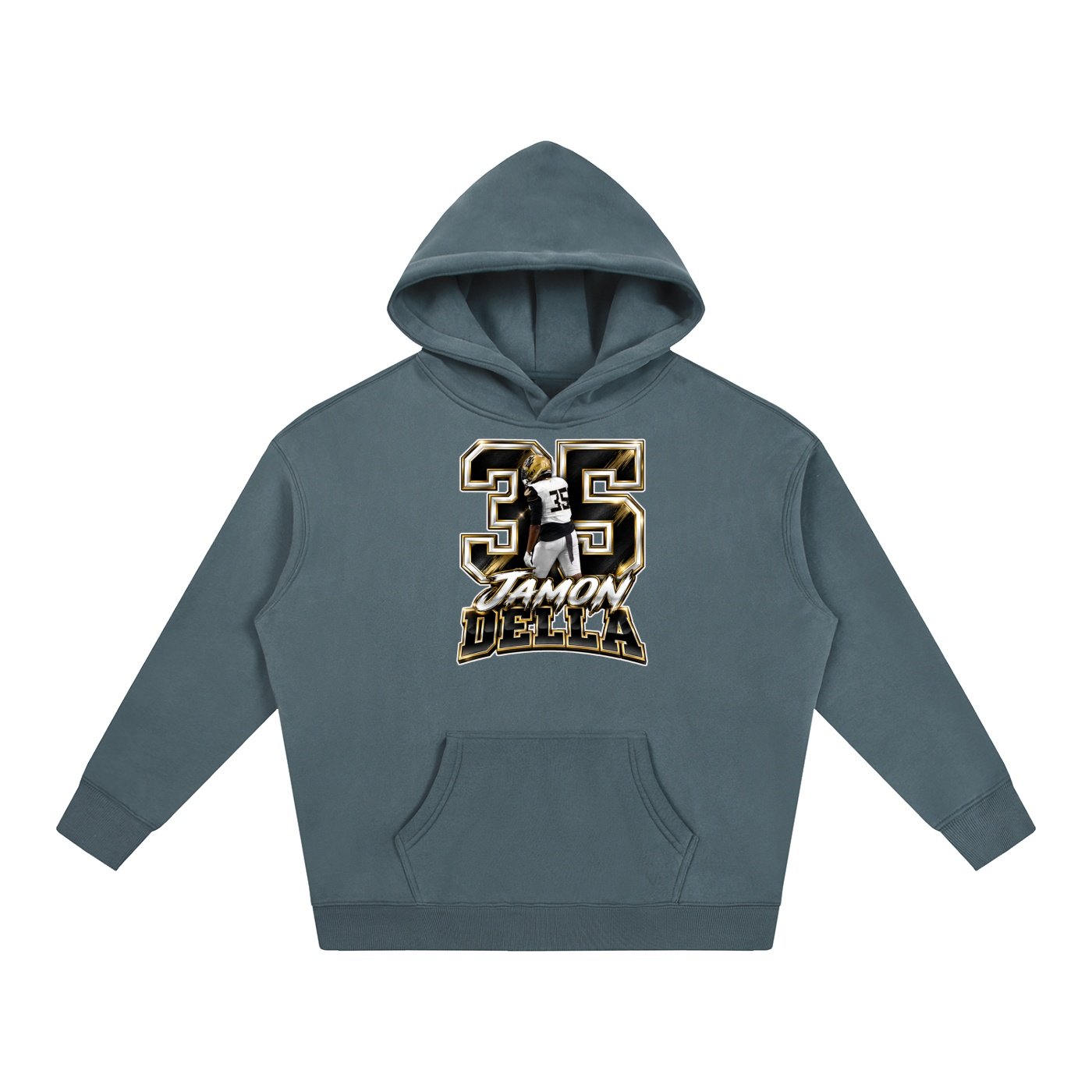 Jamon Della  Oversize Fleeced Hoodie - Image 4