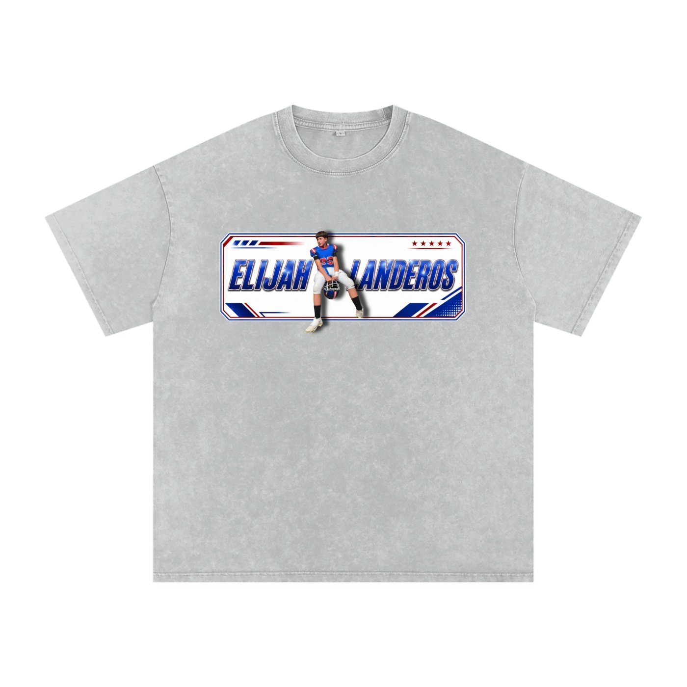 Elijah Landeros Snow Washed Oversized TEE - Image 3