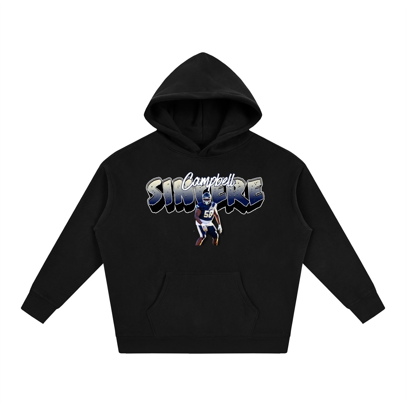 Sincere Campbell Oversize Fleeced Hoodie - Image 1