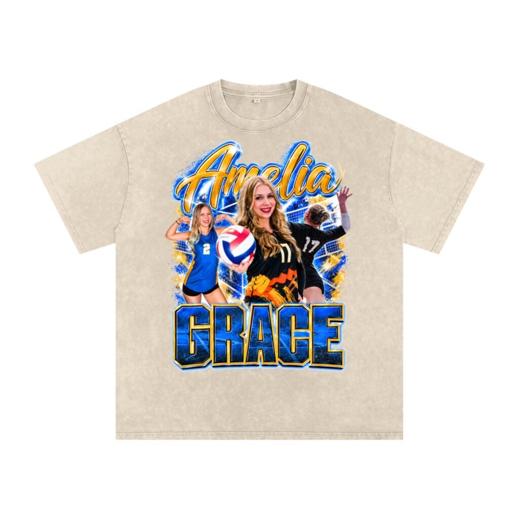 Amelia Grace Snow Washed Oversized TEE