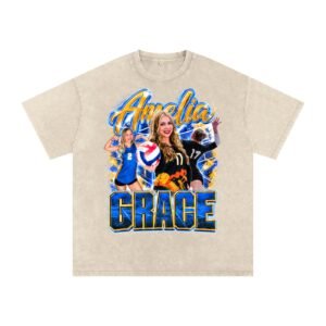 Amelia Grace Snow Washed Oversized TEE - Image 2
