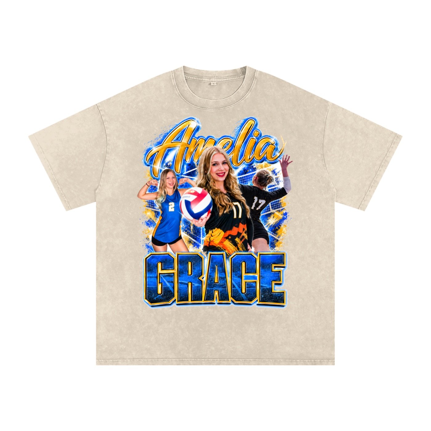 Amelia Grace Snow Washed Oversized TEE - Image 2