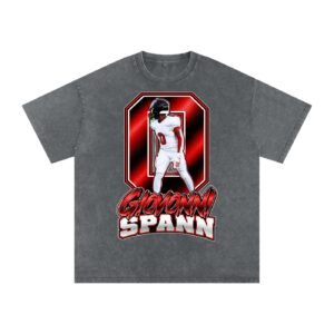 Giovonni Spann  Snow Washed Oversized TEE - Image 4