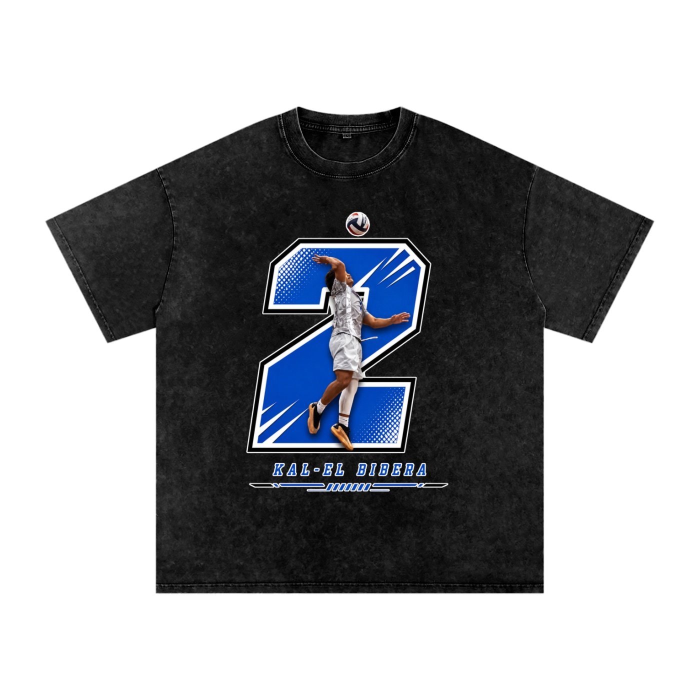 kal-el bibera Snow Washed Oversized TEE - Image 1