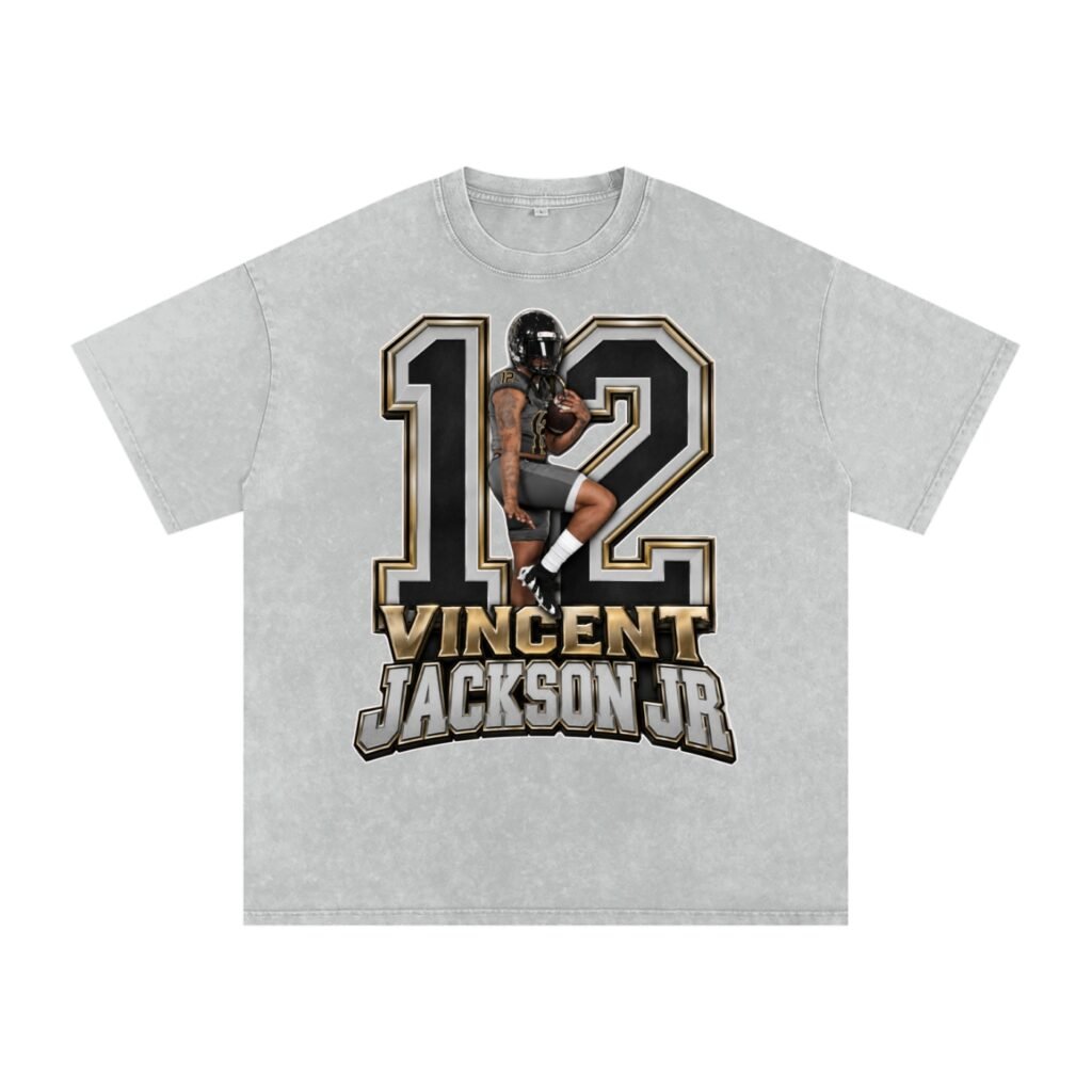 Vincent Jackson Jr Snow Washed Oversized TEE