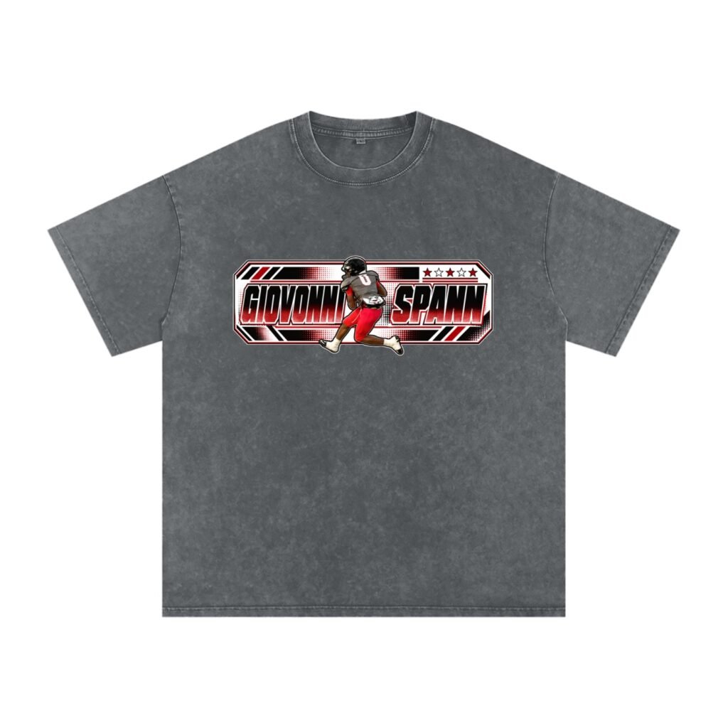 Giovonni Spann Snow Washed Oversized TEE