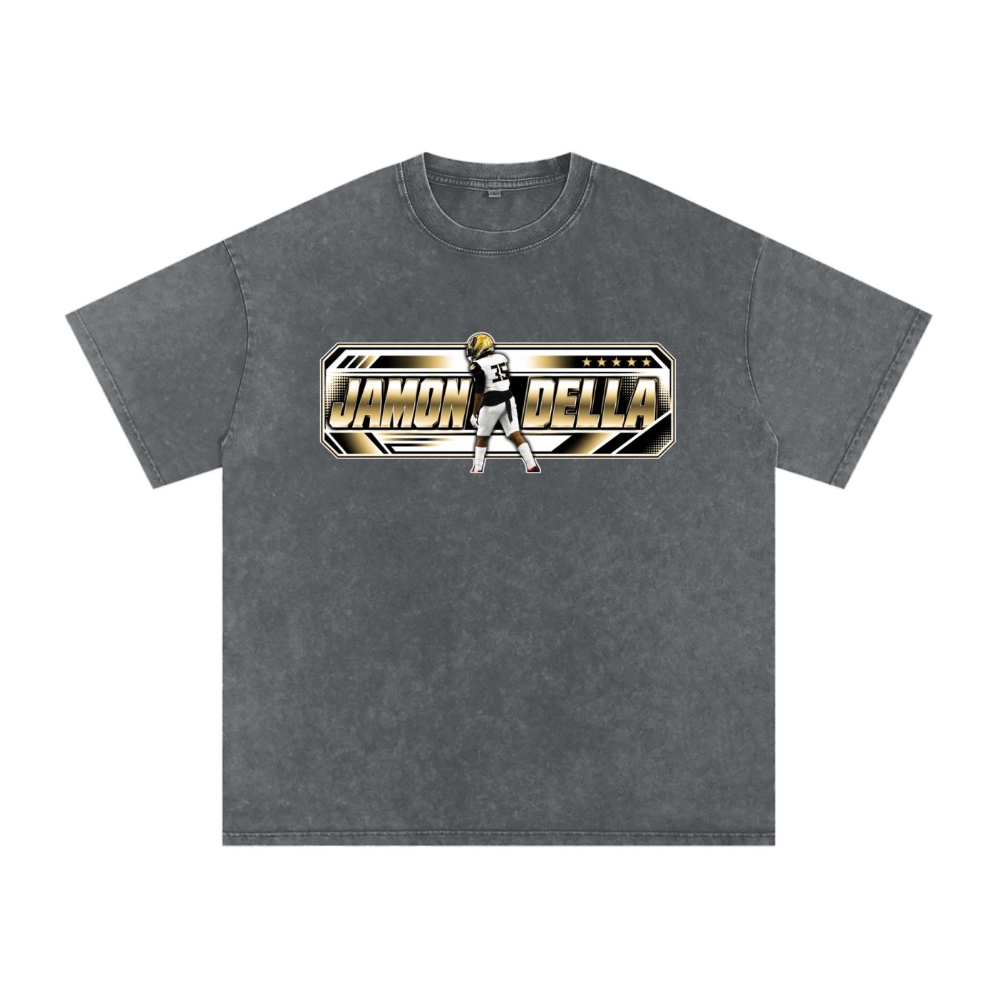 Jamon Della  Snow Washed Oversized TEE - Image 4