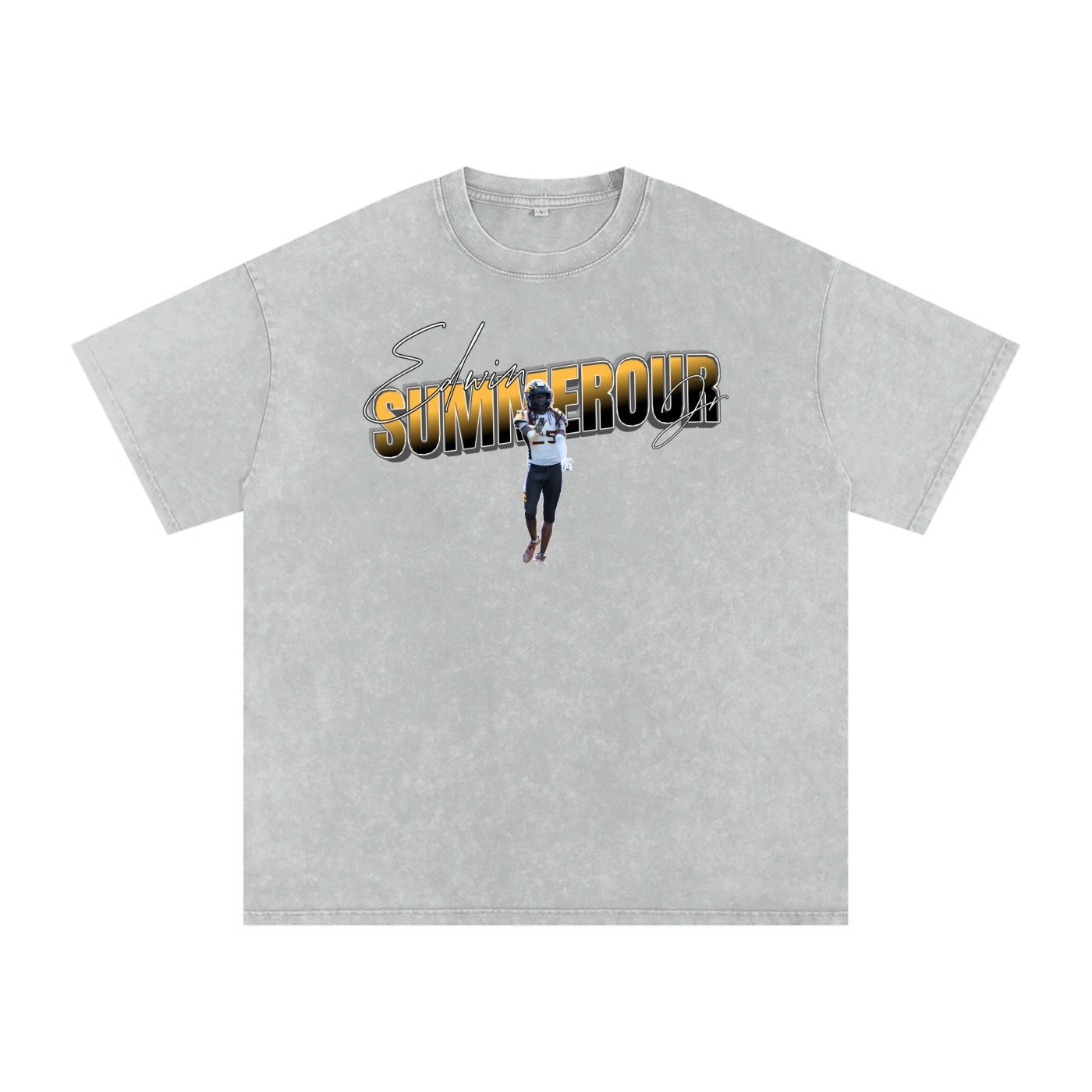 Edwin summerour jr Snow Washed Oversized TEE - Image 3