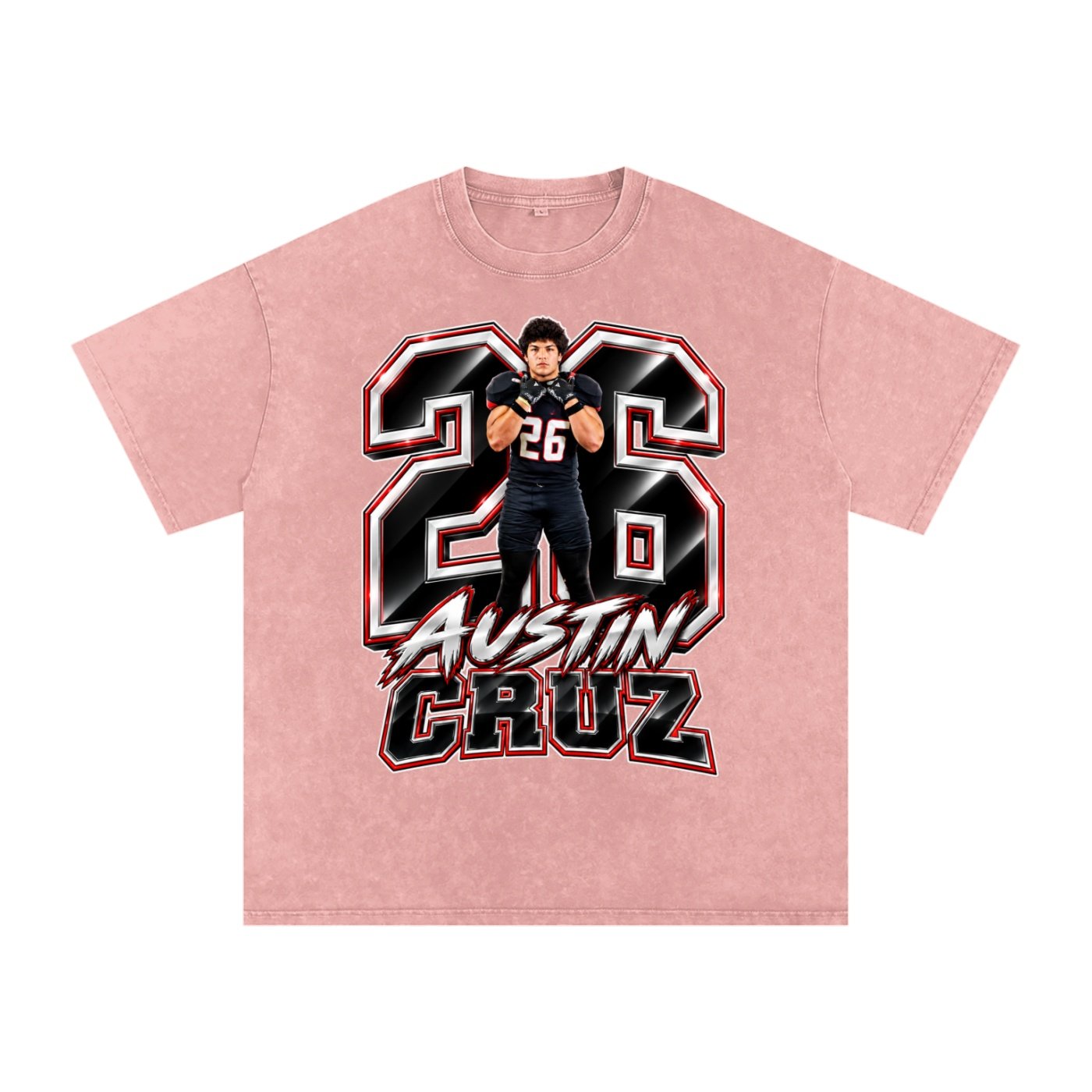 Austin Cruz Snow Washed Oversized TEE - Image 5